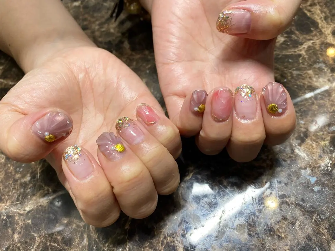 ネイル 長さ出し IROHA Nail 矢掛萌子のネイルデザイン