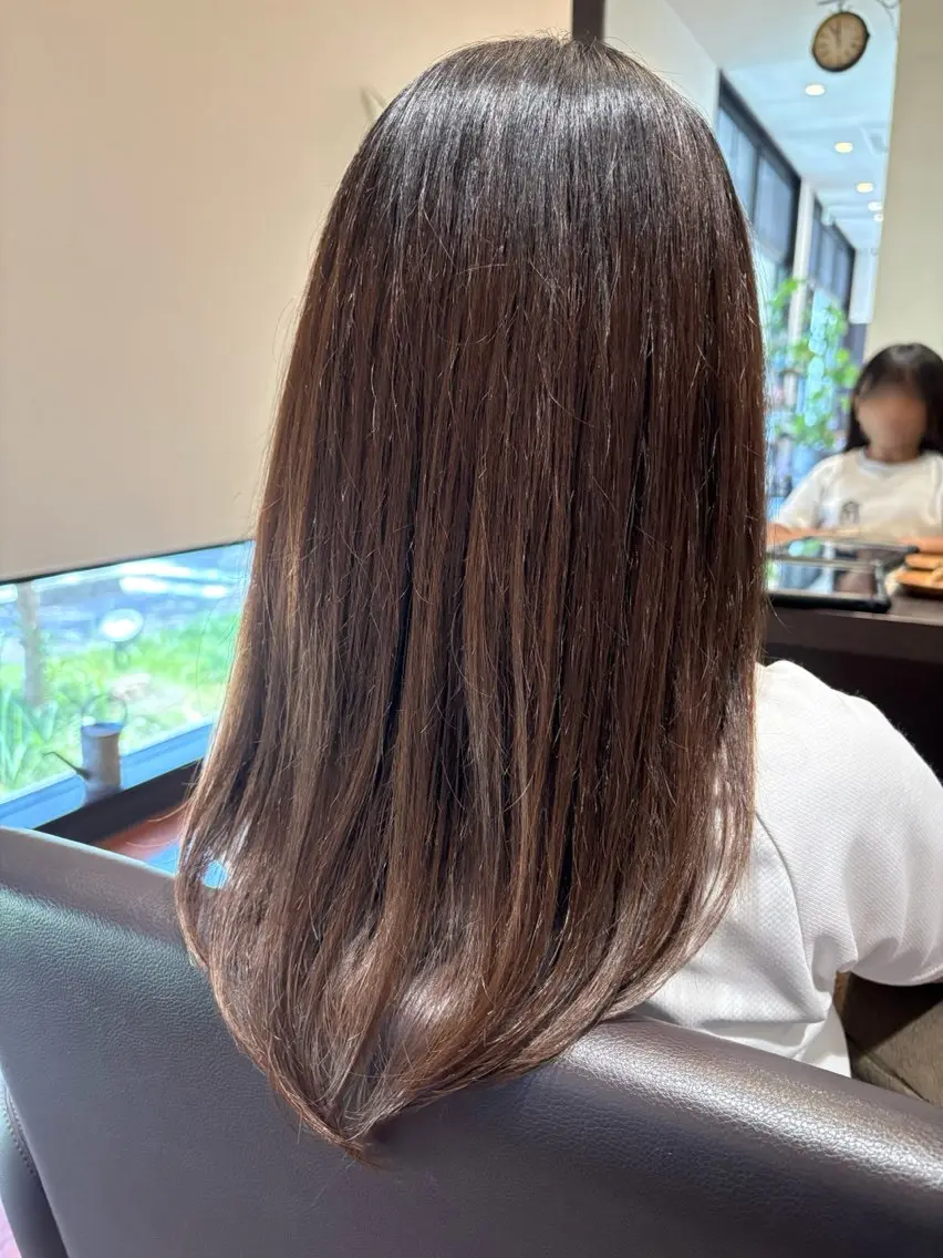 セミロング 学生 ヘアカラー トリートメント 💜堀 有紀💜のヘアスタイル