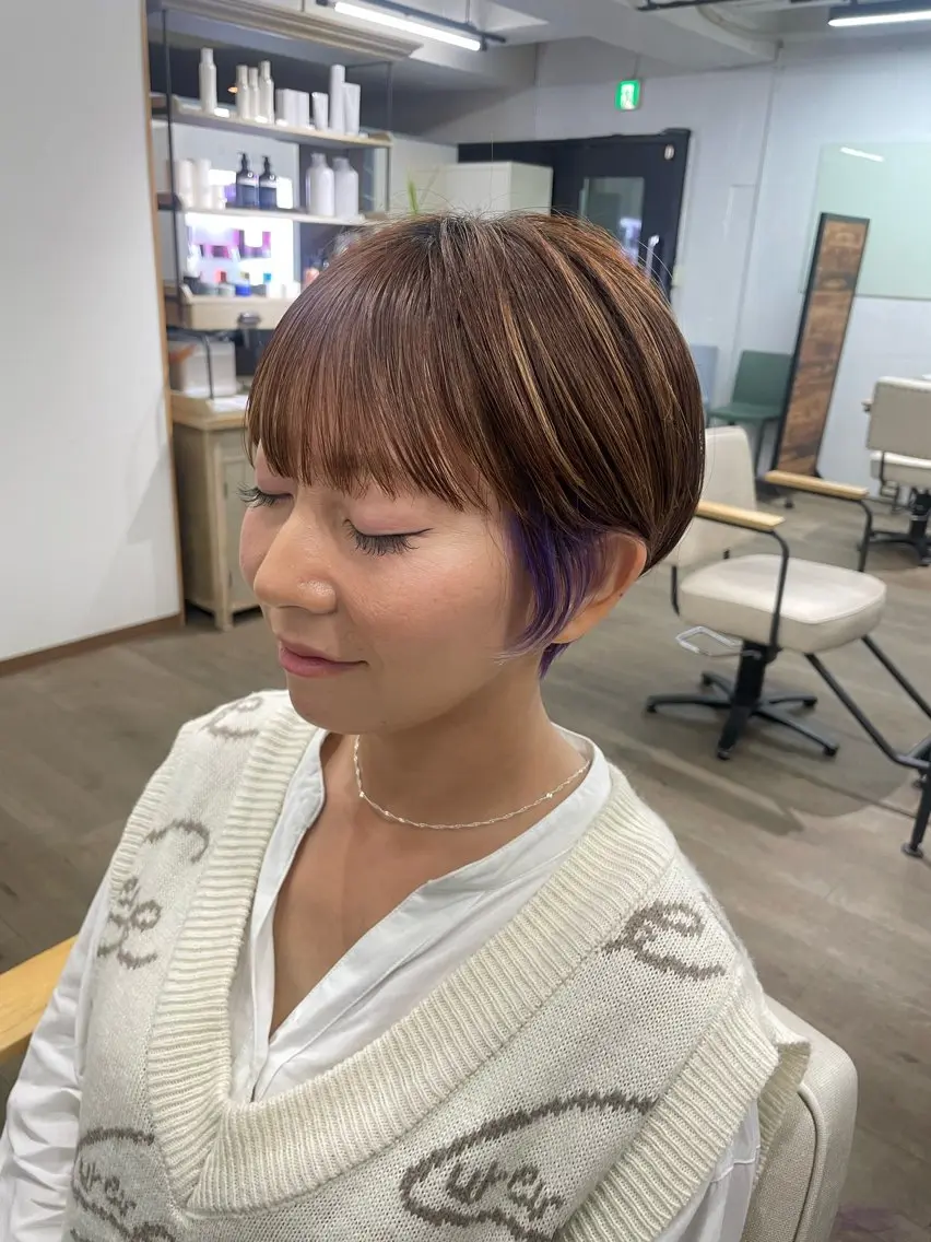 ショート くびれヘア ショートヘア Zina熊本/ 田口 紗羅のヘアスタイル