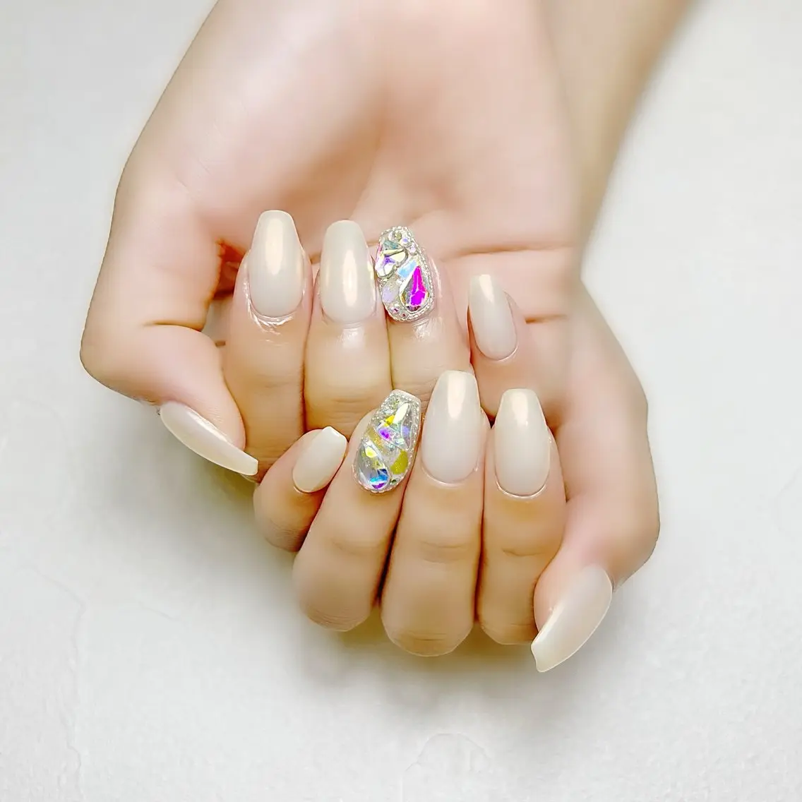 ネイル オーロラネイル ガーリー キラキラネイル マグネットネイル ミラーネイル rouse nail RISATOのネイルデザイン
