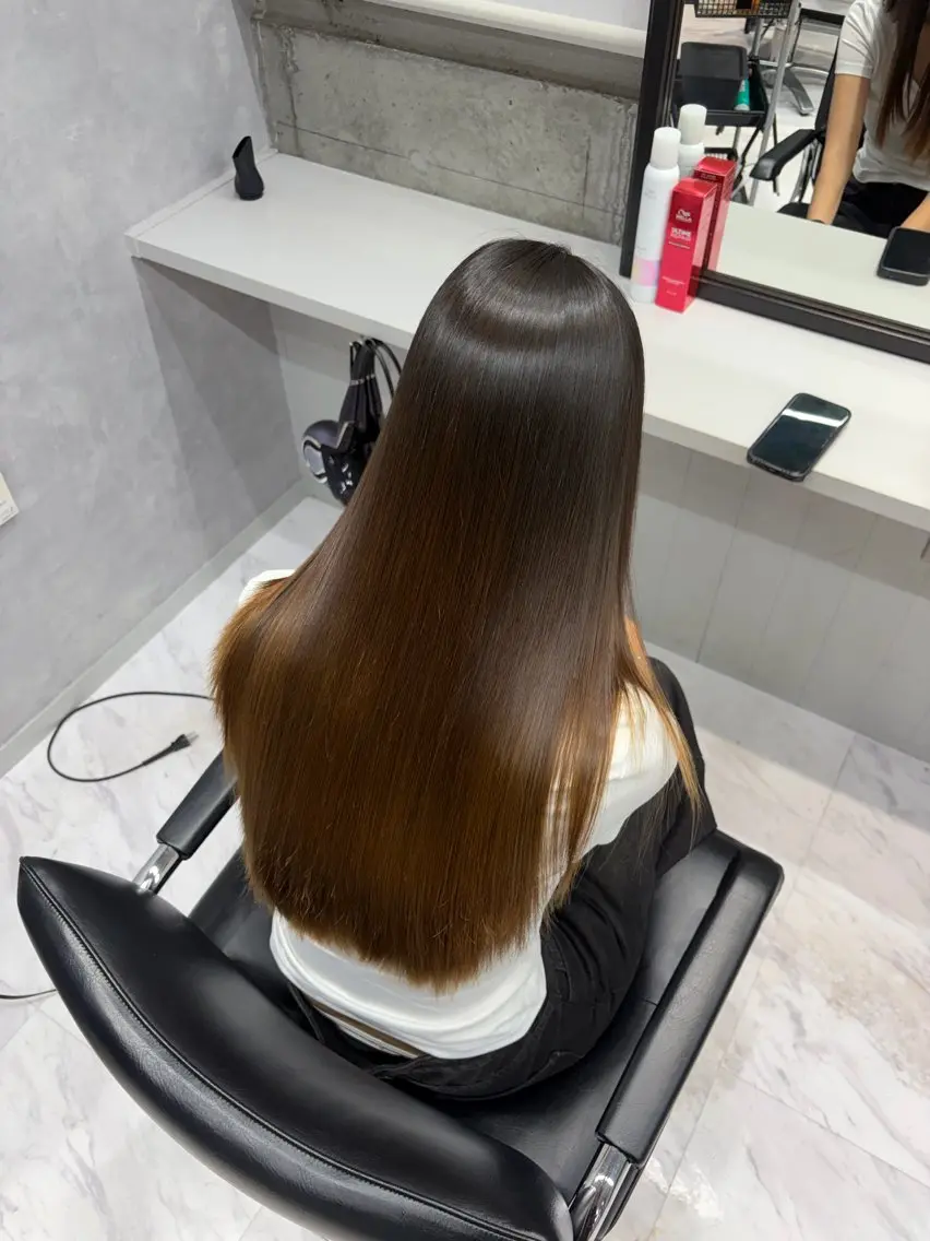 ロング 縮毛矯正 武内 風馬のヘアスタイル