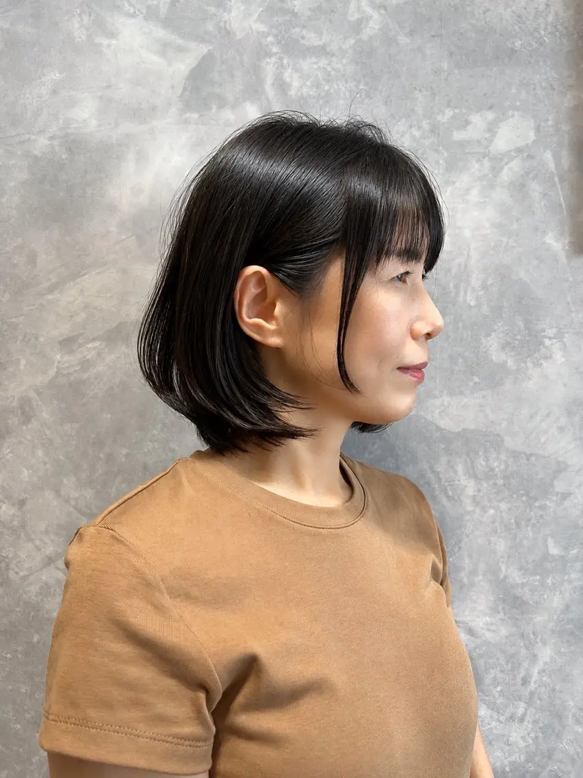 ミディアム ボブレイヤー ボブ くびれヘア くびれレイヤー レイヤーカット T Akaneのヘアスタイル