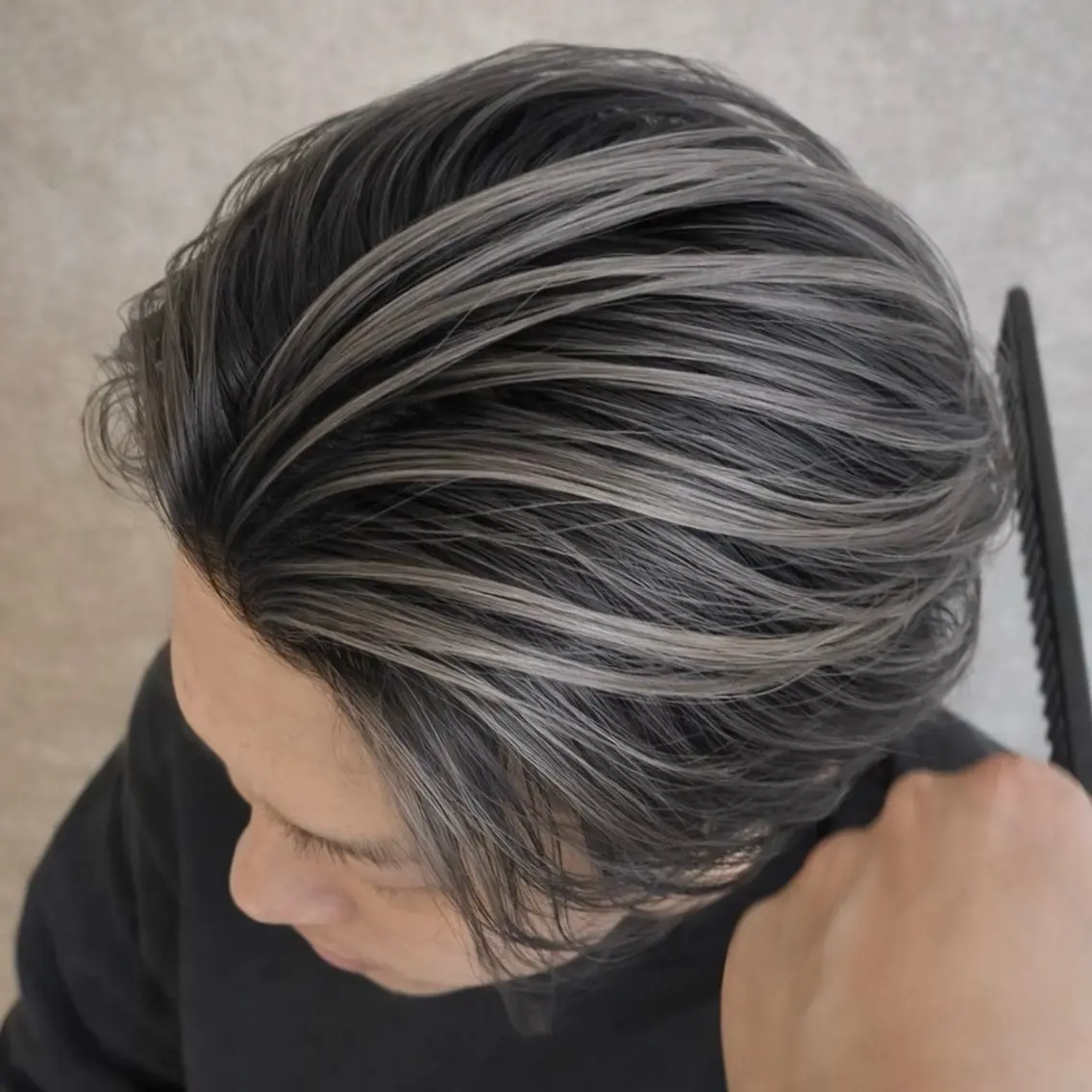 カラー メンズ メンズバレイヤージュ バレイヤージュ ヘアカラー バレイヤージュ特化| Takuのヘアスタイル