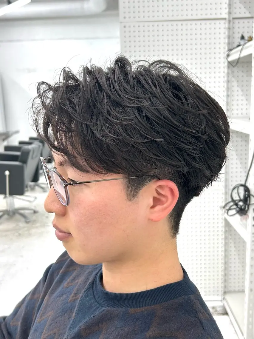 ショート パーマ メンズ フェザーパーマ メンズパーマ カット パーマ トリートメント 【メンズパーマ特化】 🍏網中勇喜のヘアスタイル