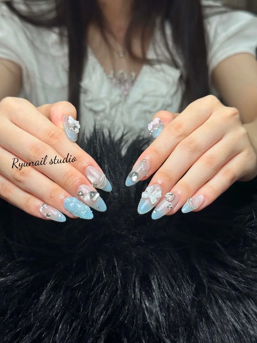 ネイル アートネイル ジェルネイル マグネットネイル ニュアンスネイル シンプルネイル ハンドネイル Ryu Nail NekoChanのネイルデザイン
