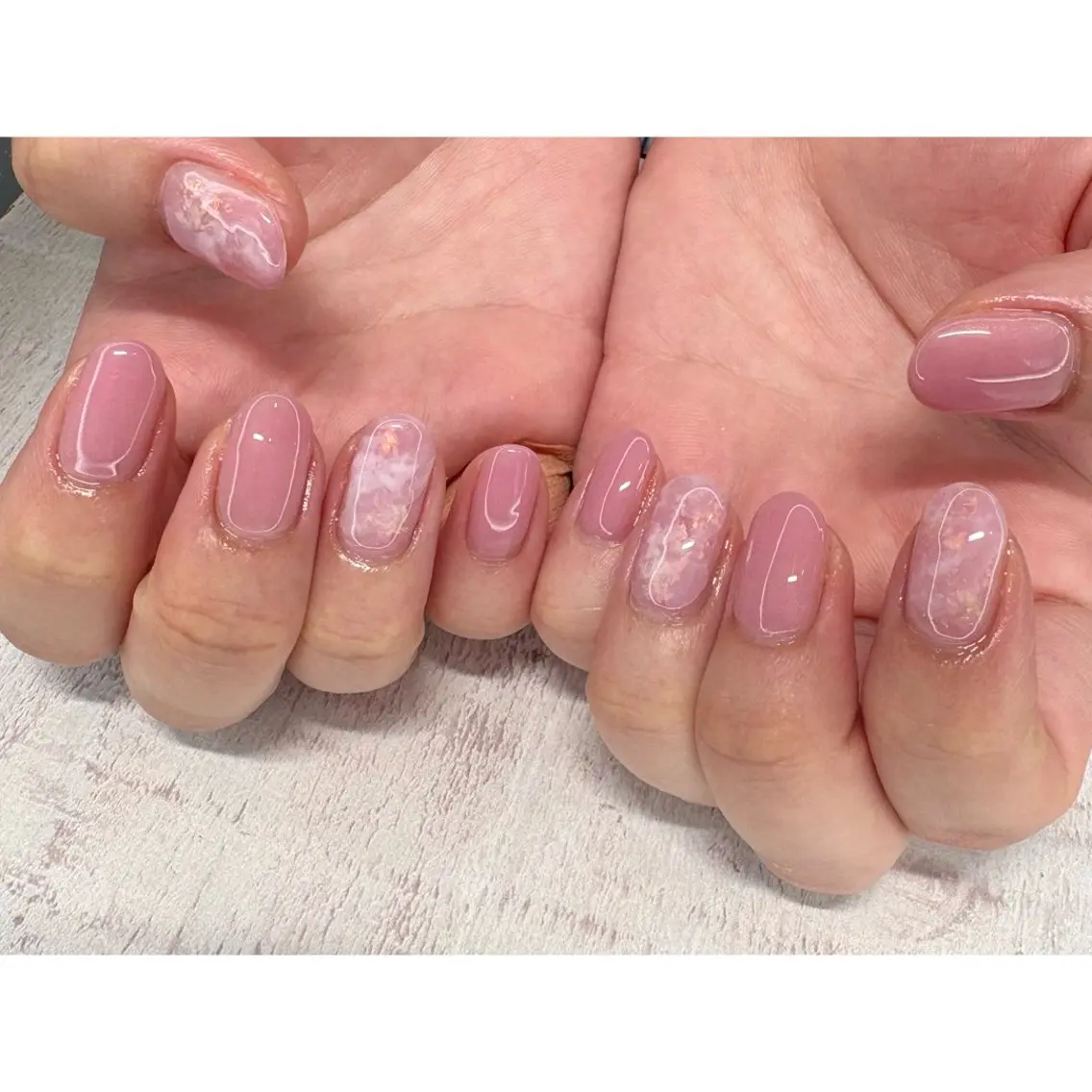 ネイル ハンドネイル 𖡼 yumenoのネイルデザイン