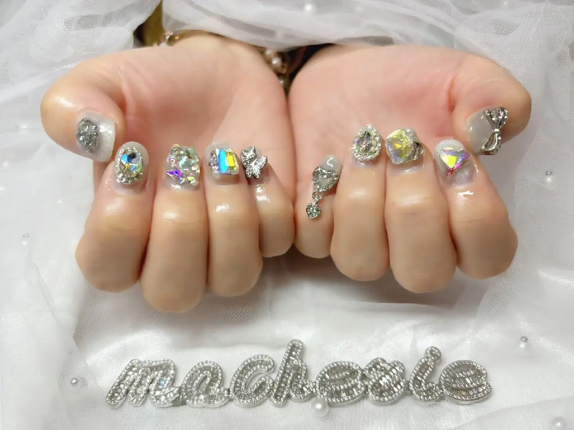 ネイル キラキラネイル ハンドネイル Nail Salon macherieのネイルデザイン