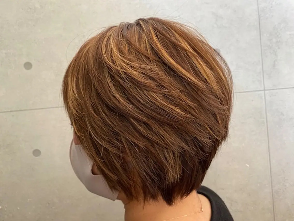 ショート カラー ハイライトカラー ハイライト カット ヘアカラー 【EARTH平塚店】 ✂️野首 京佑✂️のヘアスタイル