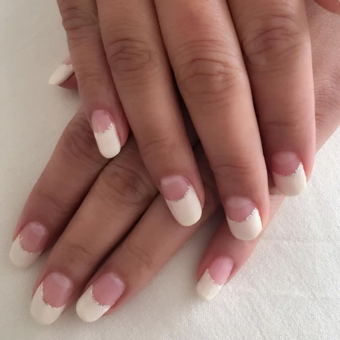 ネイル フレンチネイル ラメ(グリッター) Nono Nail ノノネイルのネイルデザイン