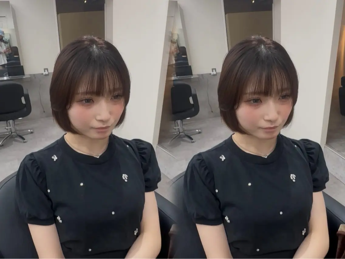 ショート カット ヘアカラー トリートメント 🫧とぅるん艶髪🫧 透明感カラー×猿渡のヘアスタイル