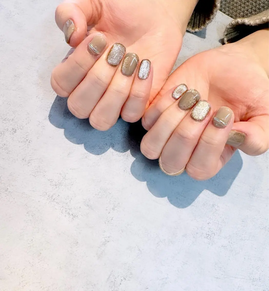 ネイル フレンチネイル マグネットネイル ミラーネイル オンブレフレンチ ワンカラーネイル ハンドネイル Baden Nail ﾊﾞ-ﾃﾞﾝ ﾈｲﾙのネイルデザイン