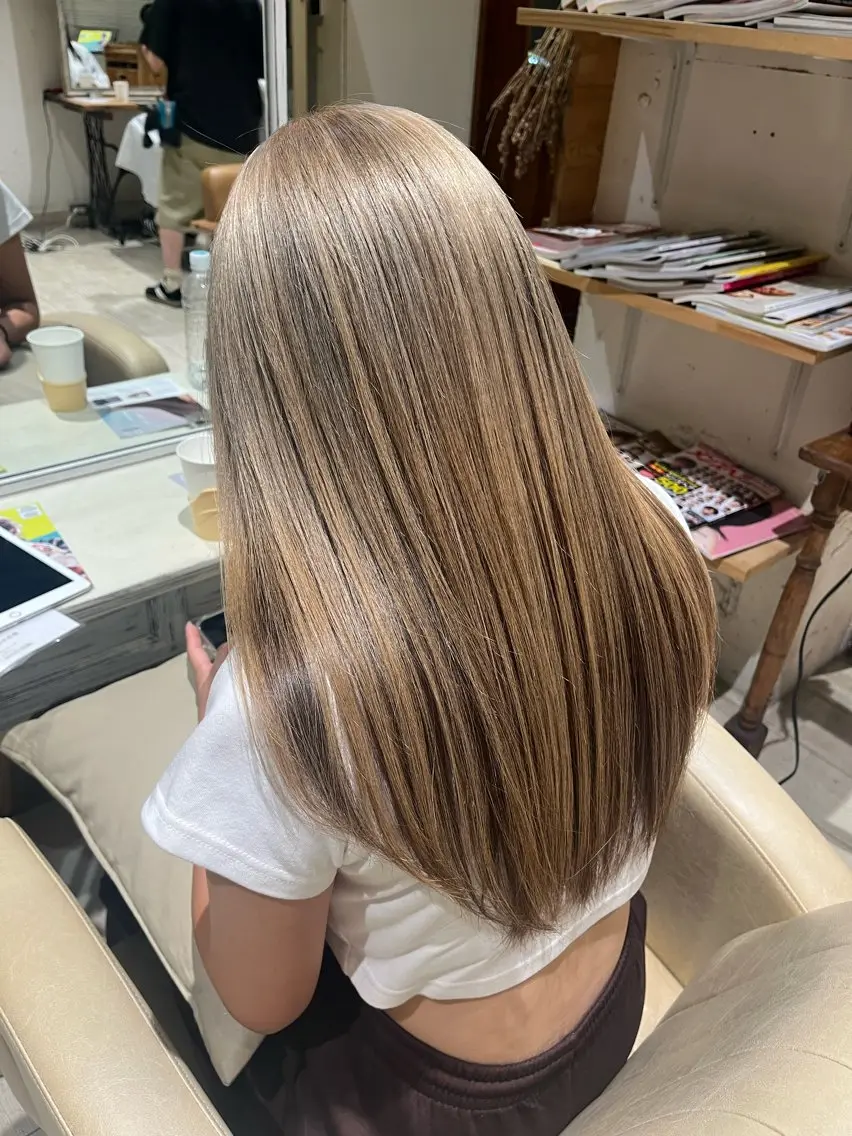 《新規限定》【艶髪/透明感💗】カット+ ダブルカラー + 2stepケアトリートメントの写真