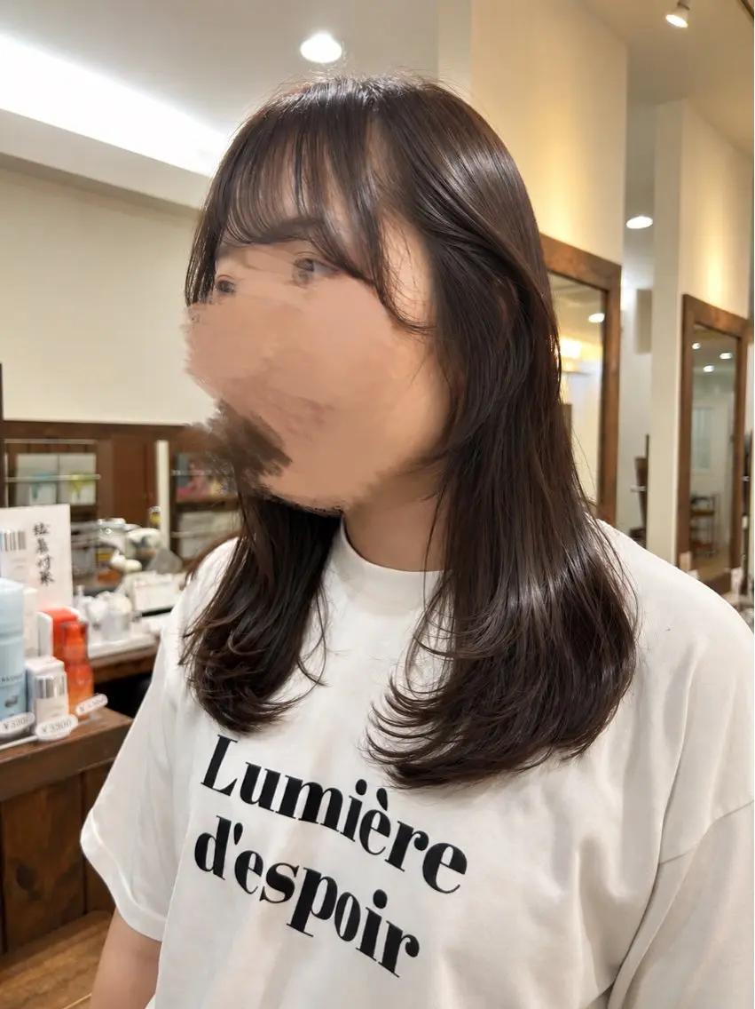 ロング 顔周りカット レイヤーカット カット ヘッドスパ 髪質改善サロン 🍒あさみ🍒のヘアスタイル