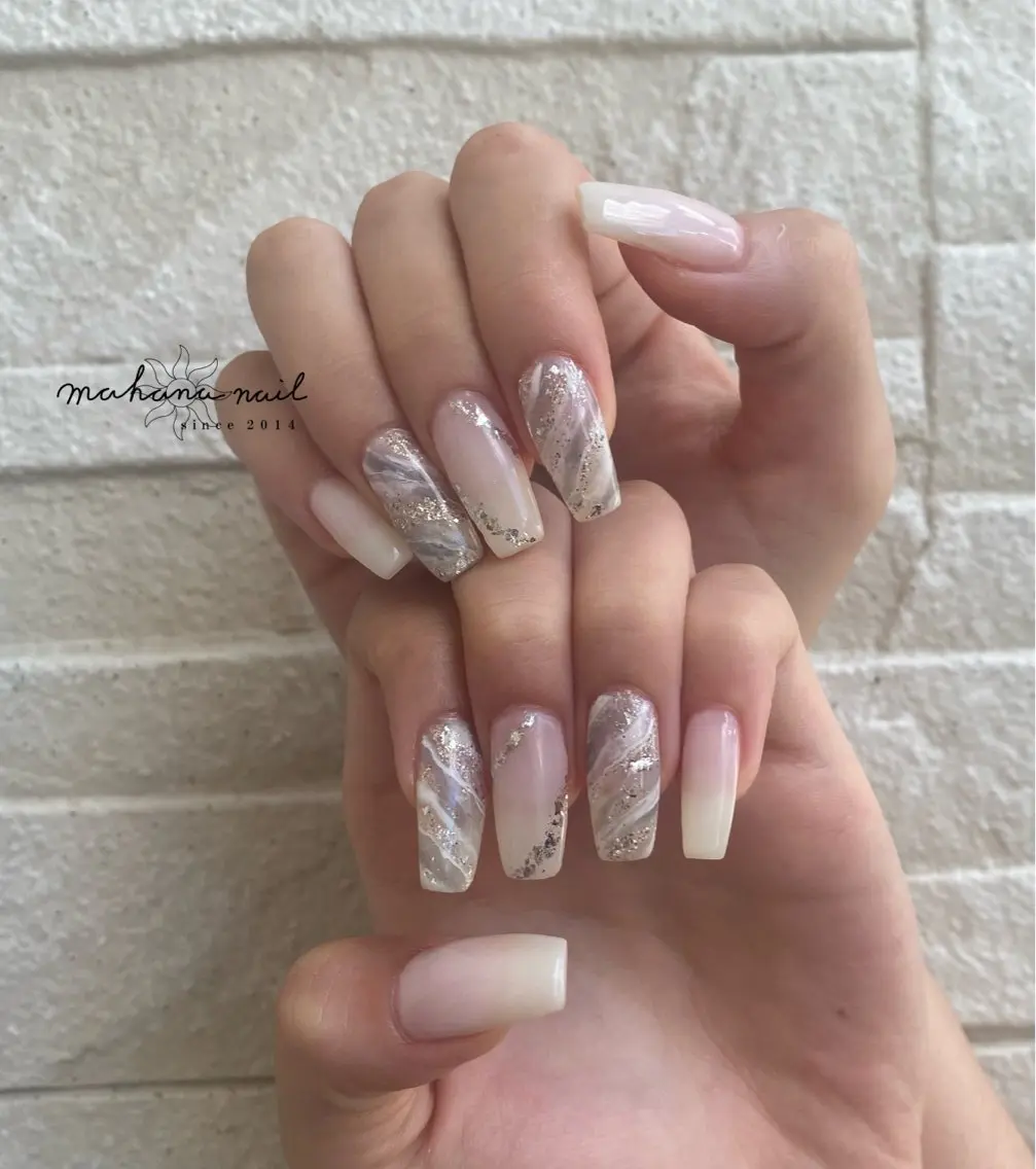 ネイル ロングネイル 持ち込み mahana nailのネイルデザイン
