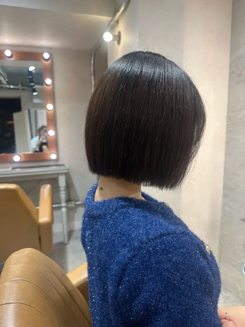 ショート ボブ 縮毛矯正 カット 縮毛矯正 縮毛矯正/ ✨艶髪/芦川優磨のヘアスタイル