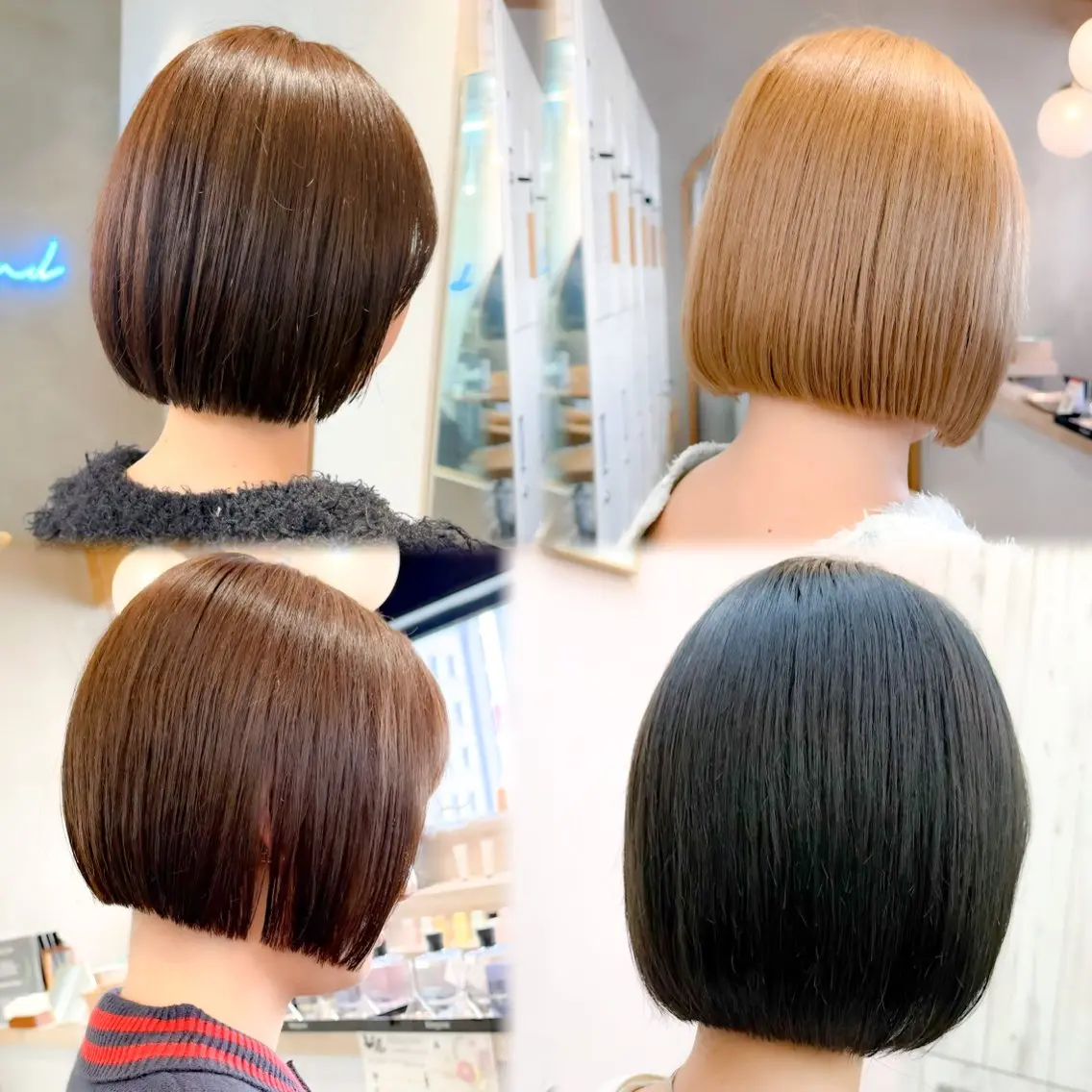 ショート カラー ボブ 髪質改善 カット ヘアカラー トリートメント 巻ける縮毛矯正✨ ボブ/ショートともきのヘアスタイル