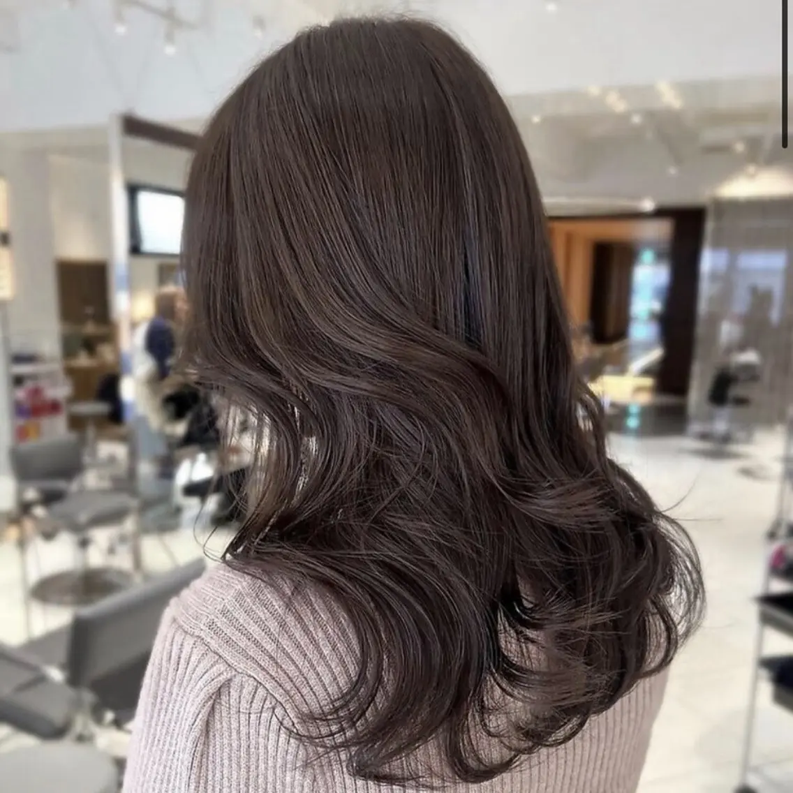 【ブリーチなしワンカラー】ワンカラーで透明感の出るカラー💎💕カットなし☑️の写真