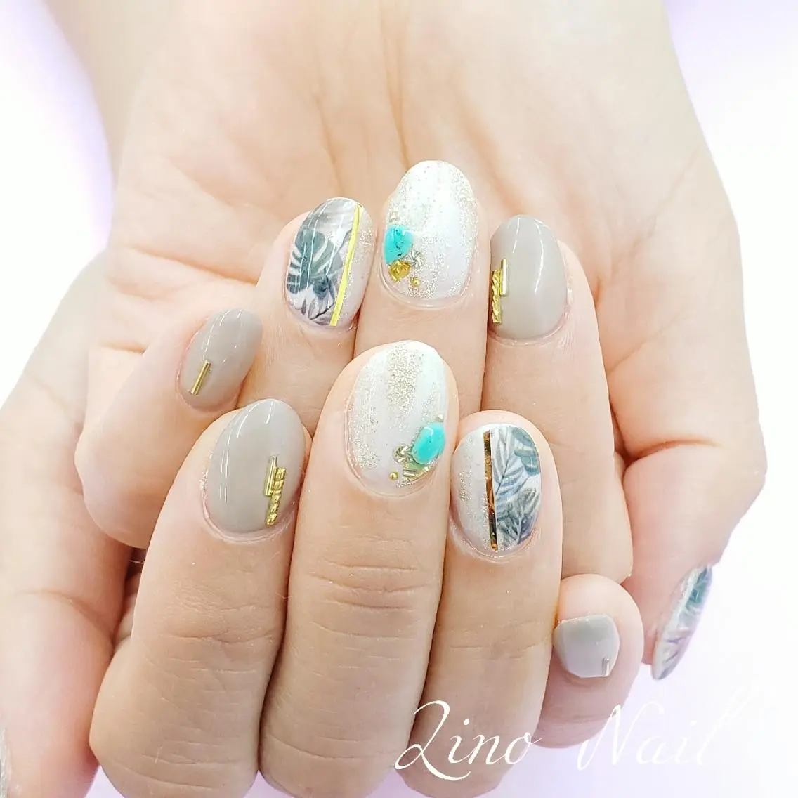 ネイル ジェルネイル ニュアンスネイル ワンカラーネイル パラジェル 夏ネイル Lino Nailのネイルデザイン