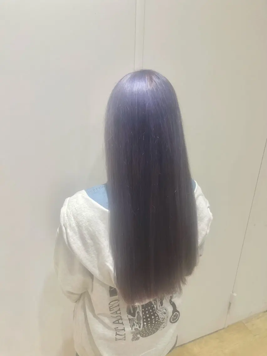 ロング カラー ラベンダーカラー カット ヘアカラー トリートメント 新宿/吉松 大輝のヘアスタイル