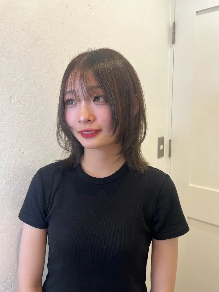 セミロング カラー 山崎/ボブ縮毛矯正 レイヤー髪質改善のヘアスタイル