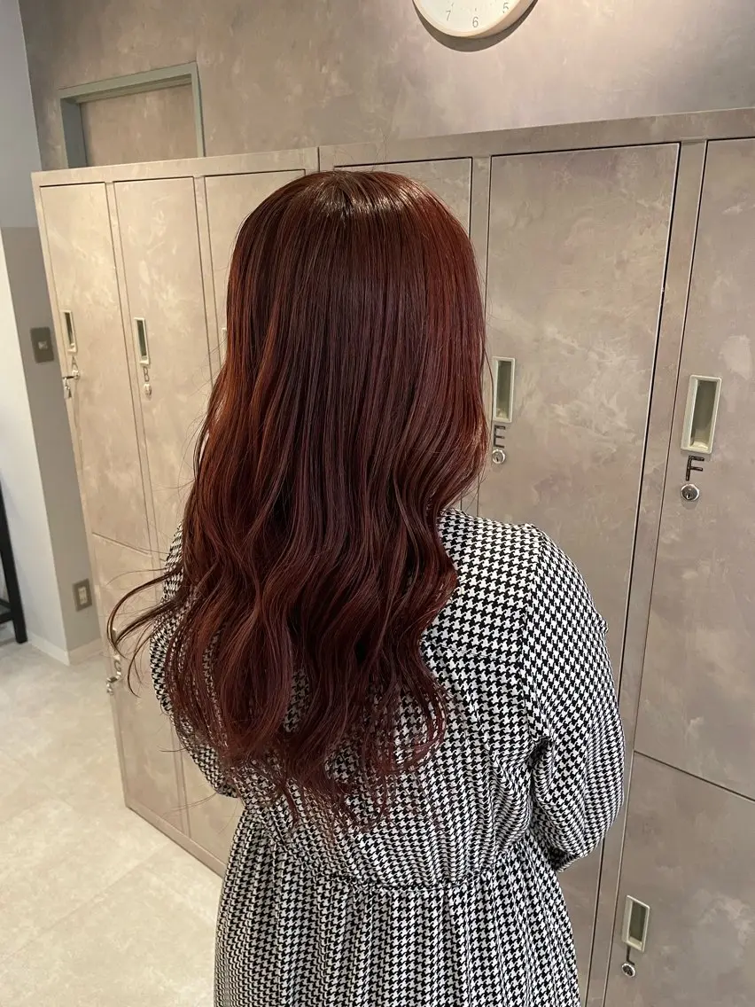 ロング カラー レッドカラー tocca千葉 ANNEX/せりなのヘアスタイル