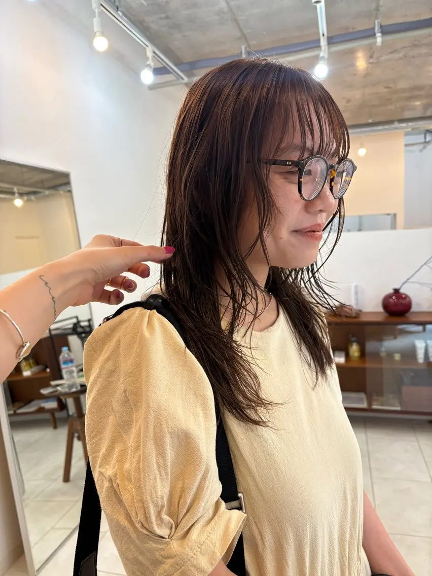 セミロング カラー カット ヘアカラー eri kinjoのヘアスタイル