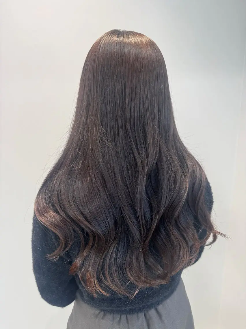 ロング カラー カット ヘアカラー トリートメント ベージュカラー/ レイヤー/モモ/横浜のヘアスタイル