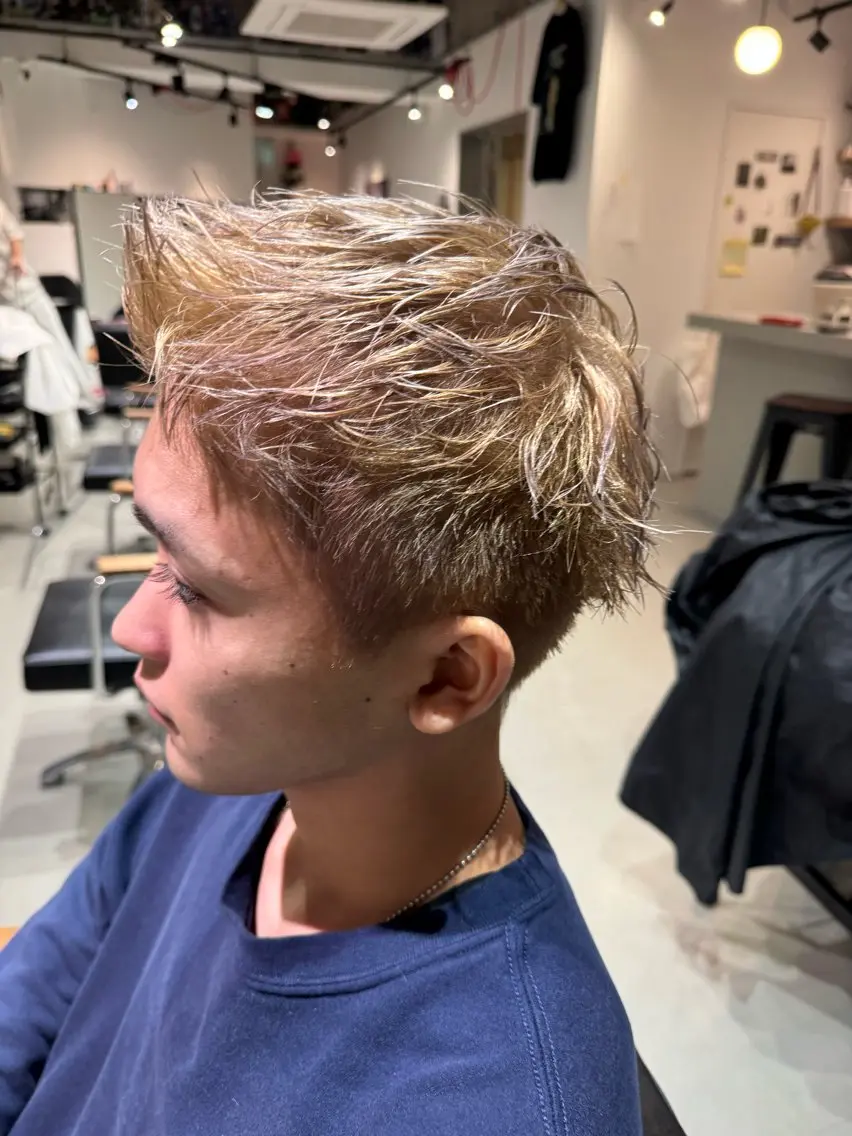 ショート カラー メンズ Mizuki Yajimaのヘアスタイル