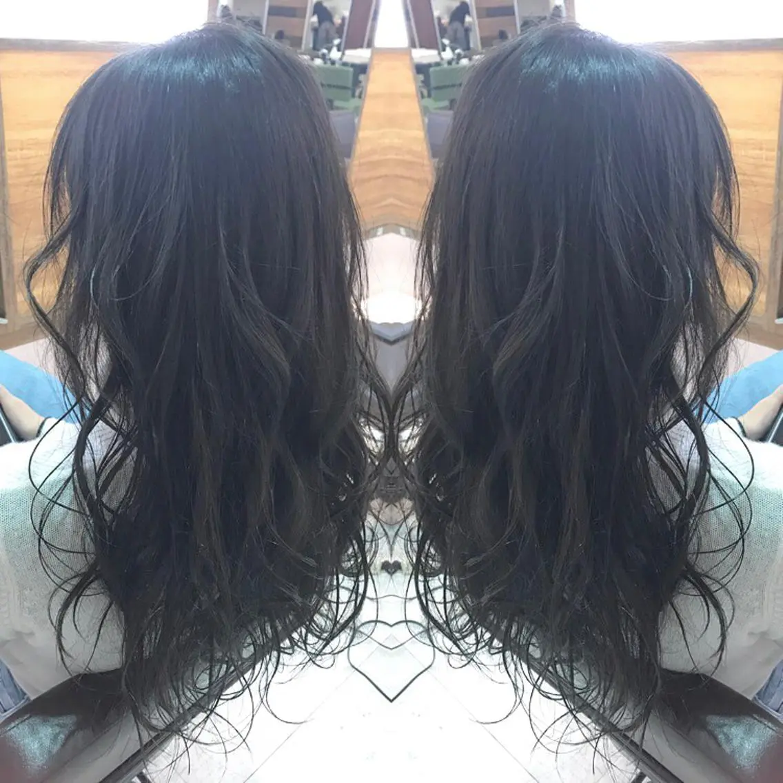 ロング カラー グレージュ イルミナカラー 青木 茂樹⭐️ 透明感カラーのヘアスタイル