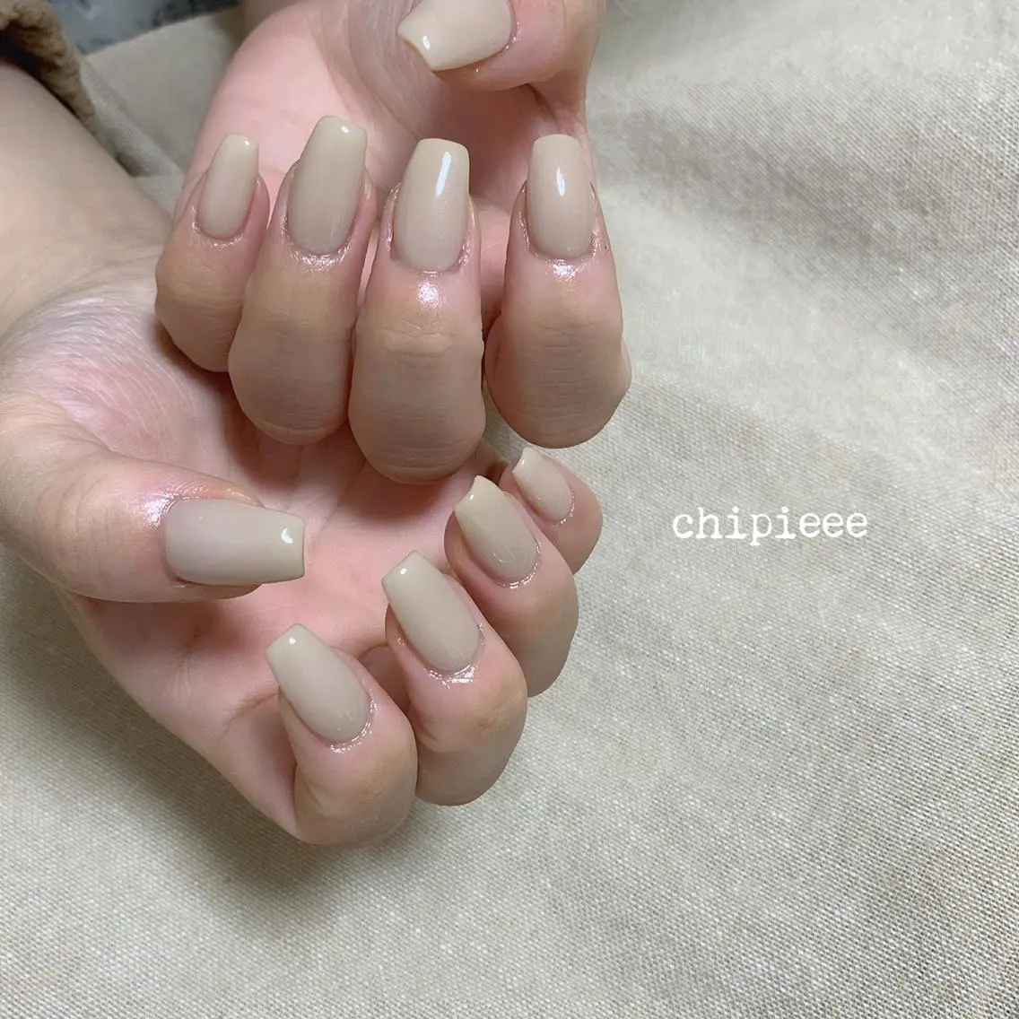 ネイル ワンカラーネイル スクエアネイル . SHIORIのネイルデザイン