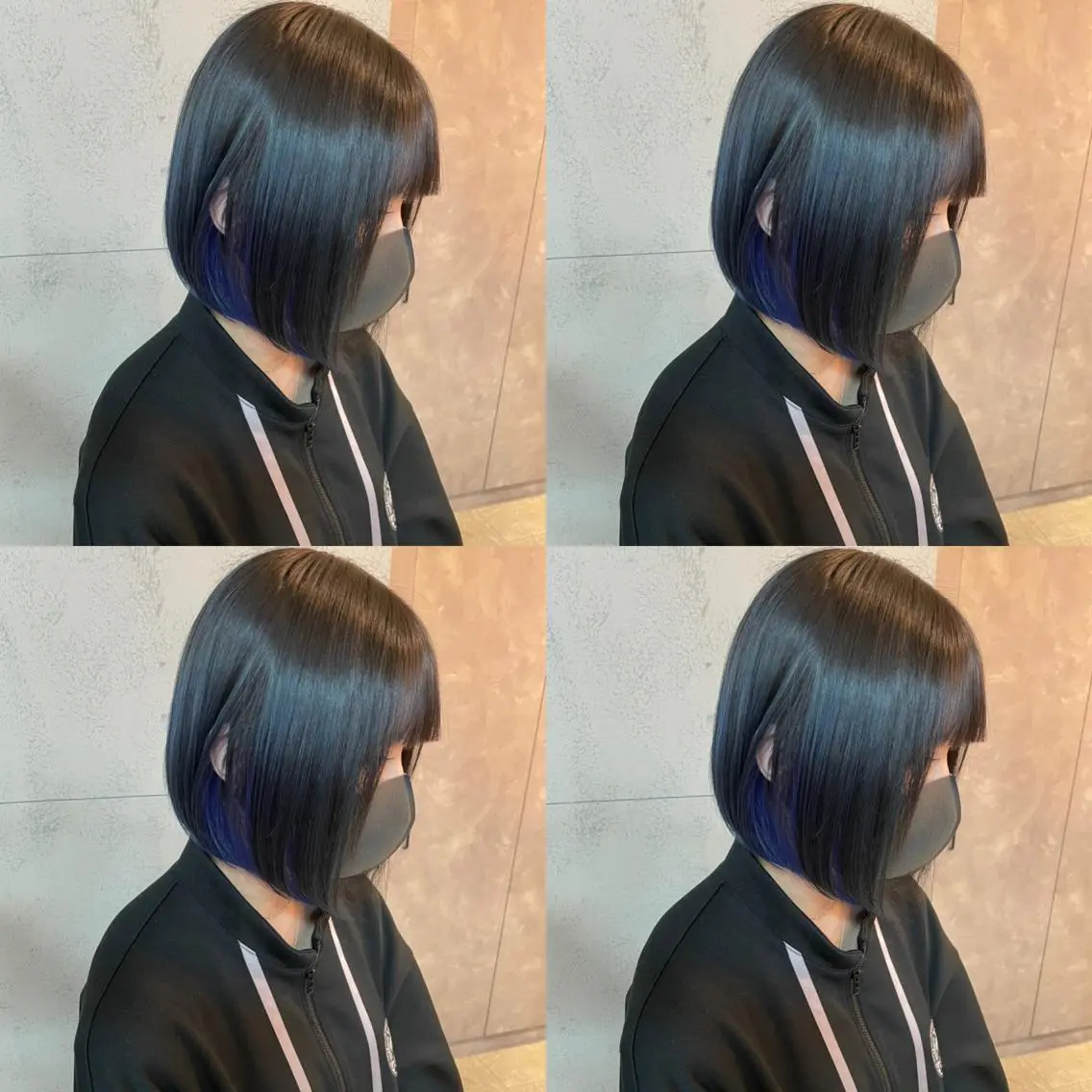 ミディアム カラー ブルーカラー インナーカラー カット ヘアカラー トリートメント ヘアセット 💜ハイトーン💛 マジカルかいちゃんのヘアスタイル
