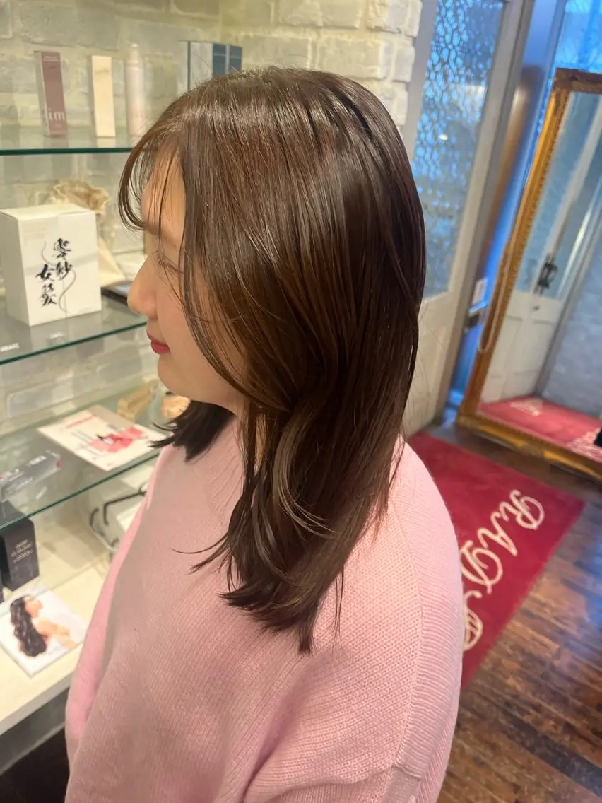 ミディアム カット ヘアカラー 【美ボブ.艶カラー. 梅田茶屋町】midoのヘアスタイル