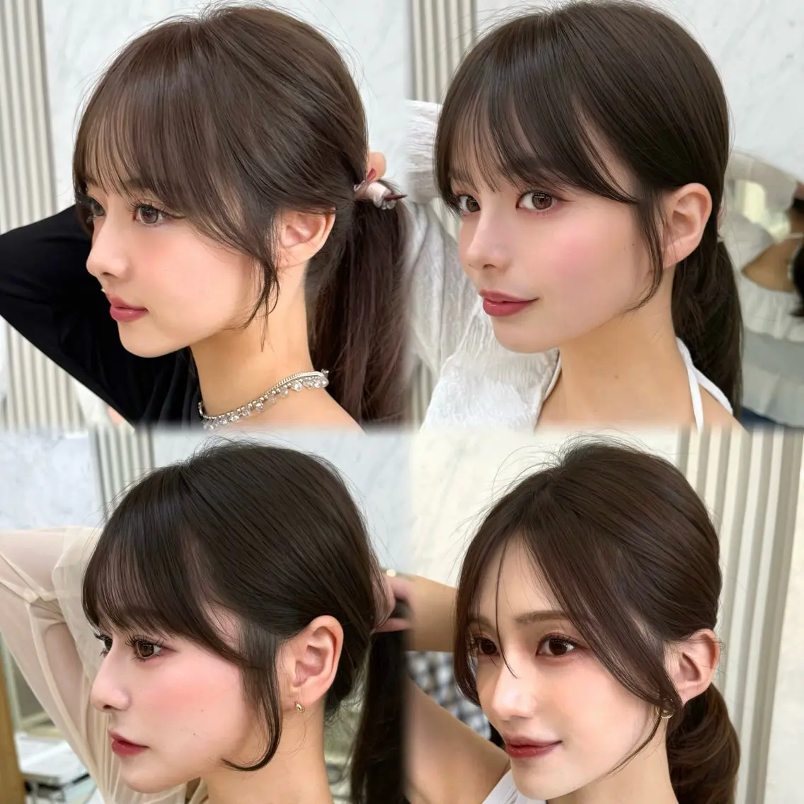 セミロング カット 似合わせレイヤー/ 透明感カラーのヘアスタイル