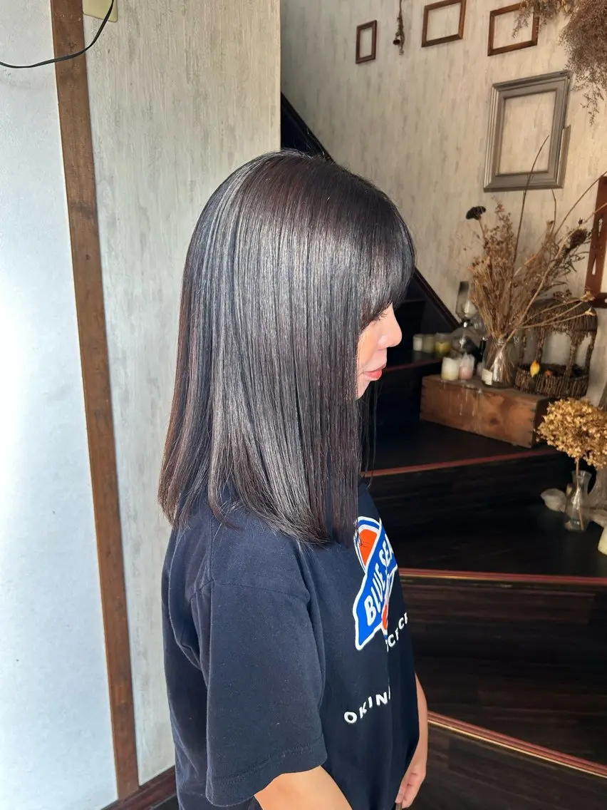 セミロング トリートメント 縮毛矯正 トリートメント minami 🐣のヘアスタイル