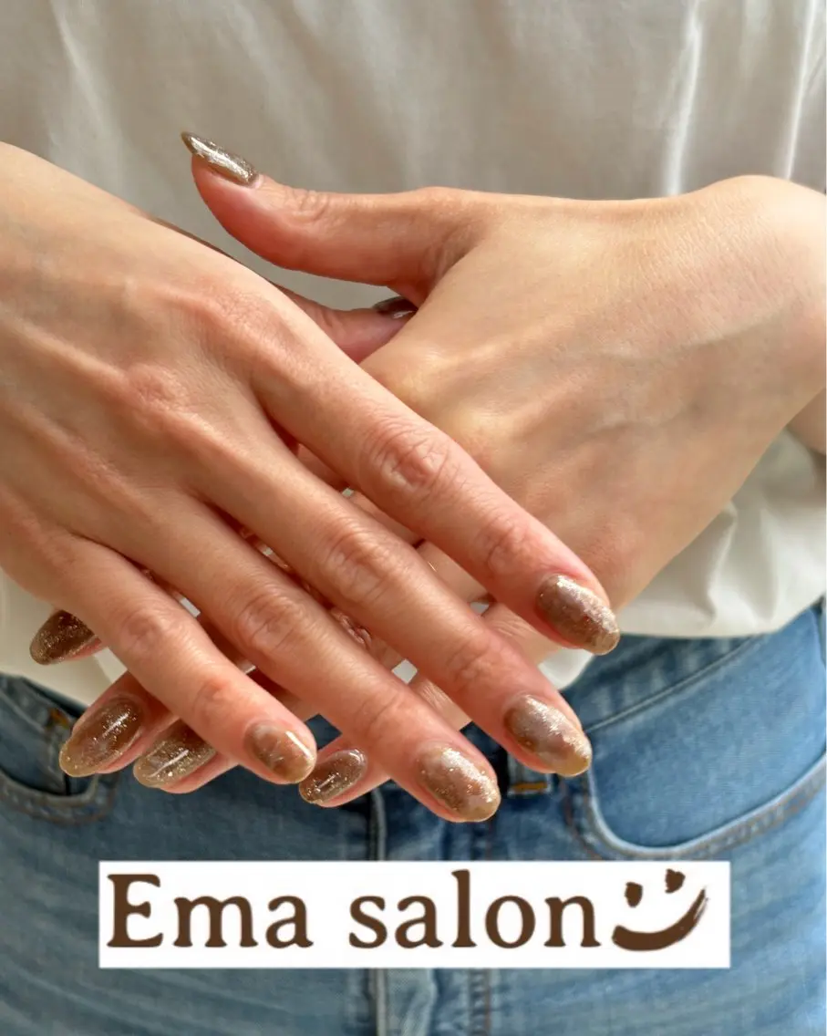ネイル ブラウン ハンドネイル Ema salon hiromiのネイルデザイン