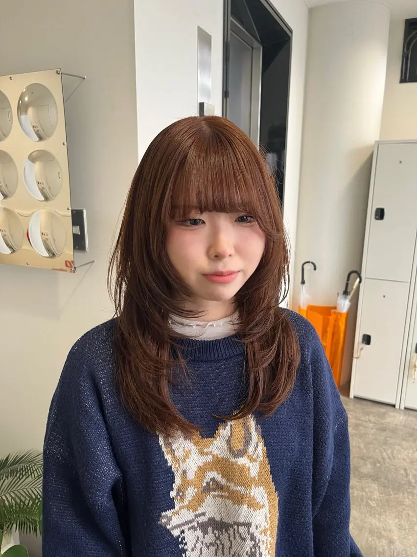 ロング カット ヘアカラー Shion/ レイヤー/髪質改善のヘアスタイル