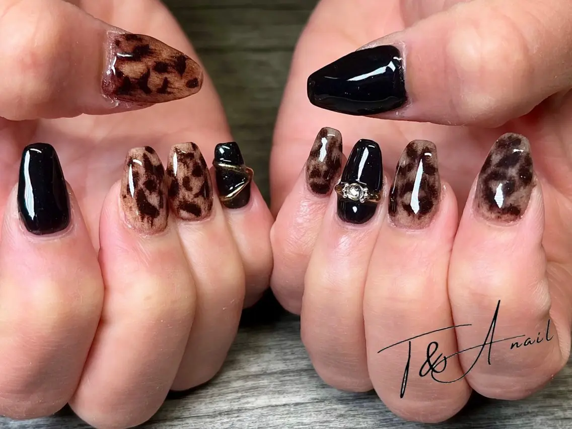 ネイル 長さ出し ジェルネイル スカルプネイル 冬ネイル T&A nailのネイルデザイン