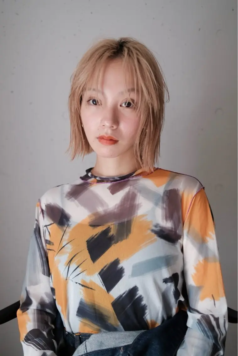 ミディアム カラー 竹下 浩一のヘアスタイル