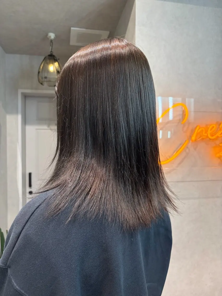 ミディアム カラー ヘアカラー 透明感カラー🫧🎀 まりなのマツエク・マツパデザイン