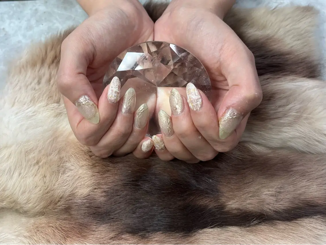 ネイル ミラーネイル シンプルネイル ツイードネイル Nail ecxia ／Reikaのネイルデザイン