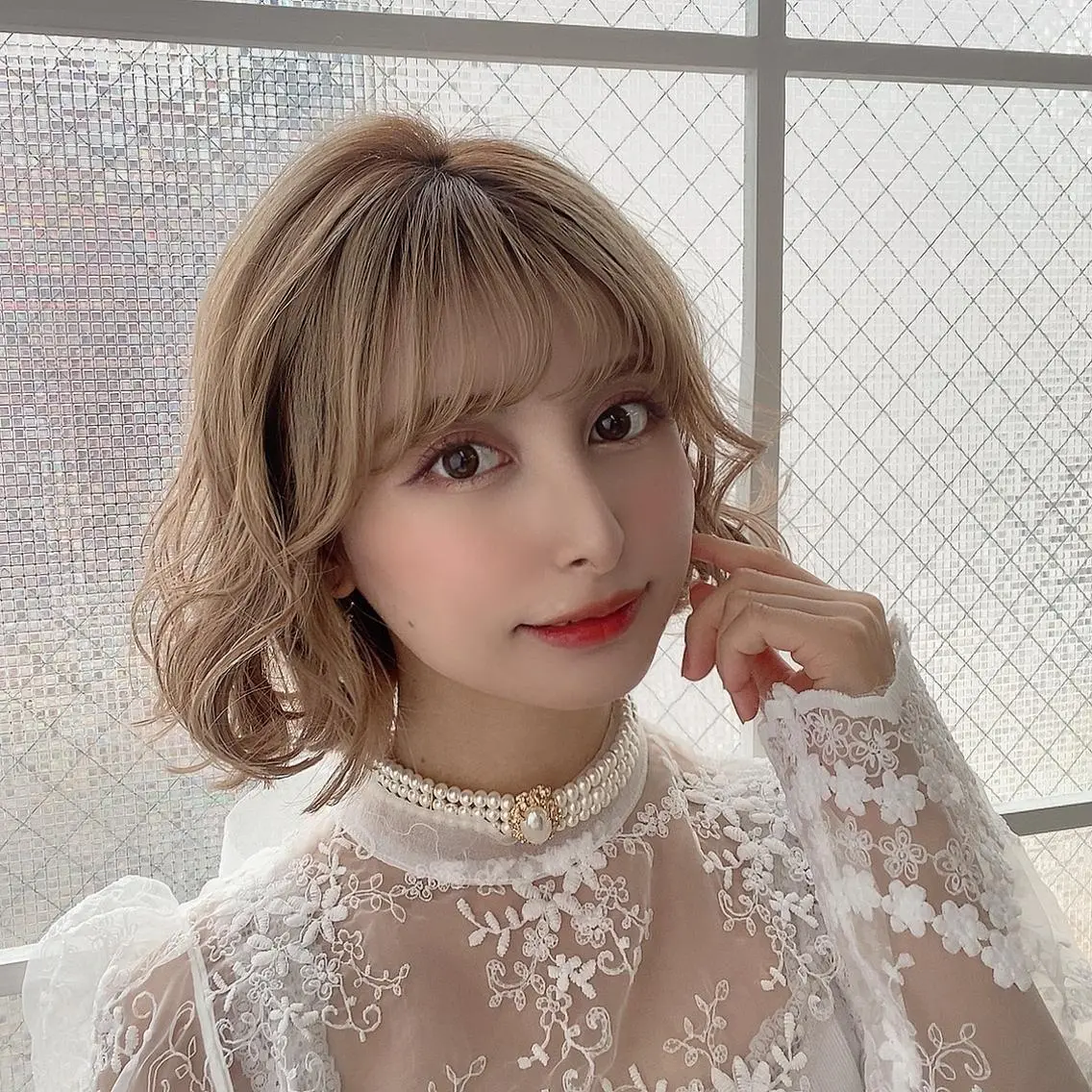 ショート ヘアアレンジ 銀座メンズ専門🖤 叶奈々のヘアスタイル
