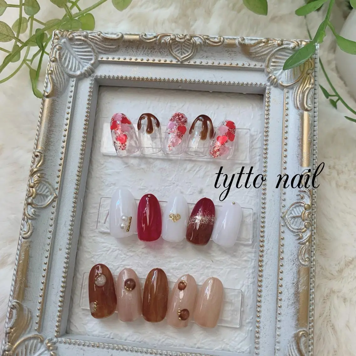 ネイル バレンタイン 冬ネイル ハンドネイル tytto nail ❤︎‪‪eri‪‪のネイルデザイン