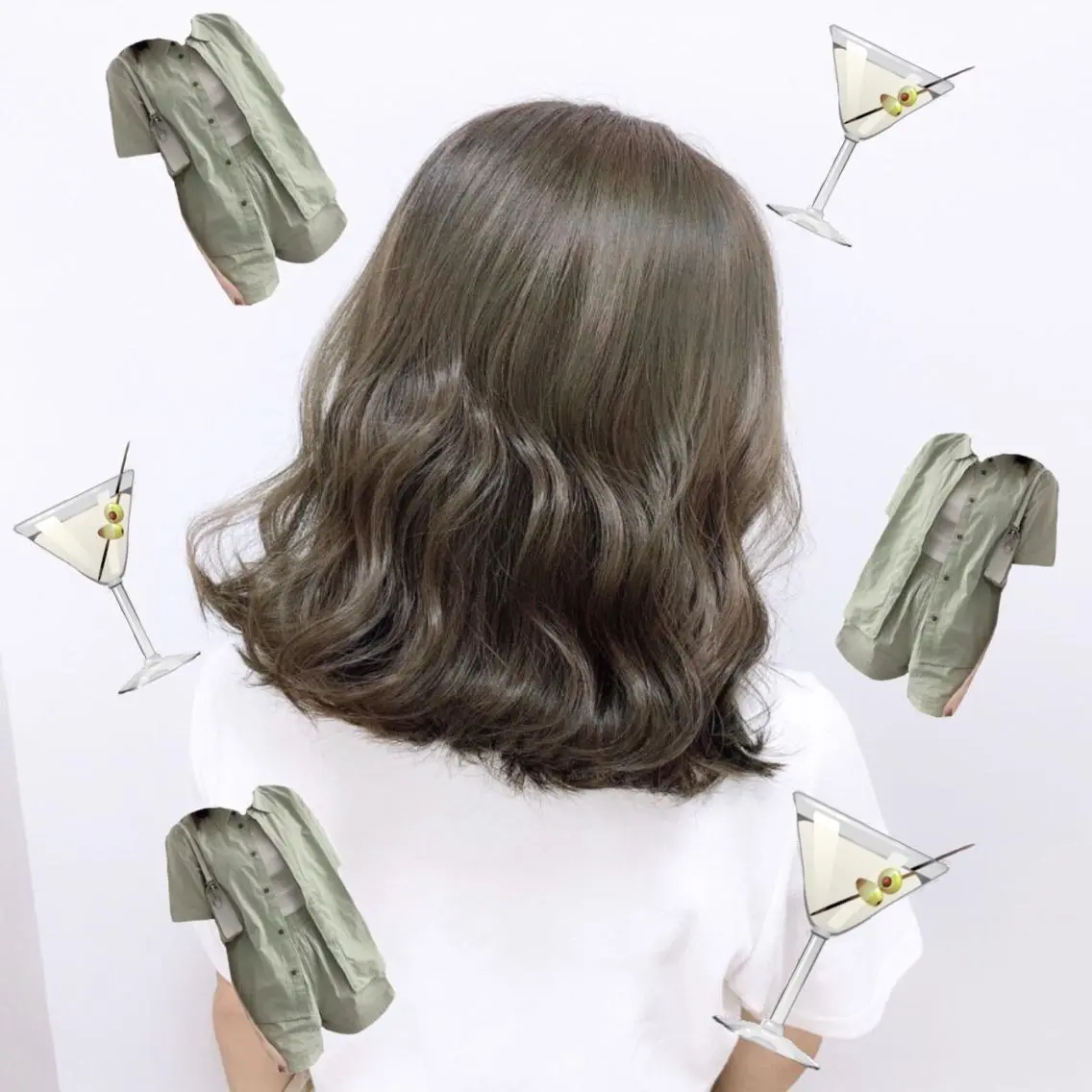 ミディアム カラー ヘアアレンジ 上品＆韓国風 🥀海心🥀のヘアスタイル