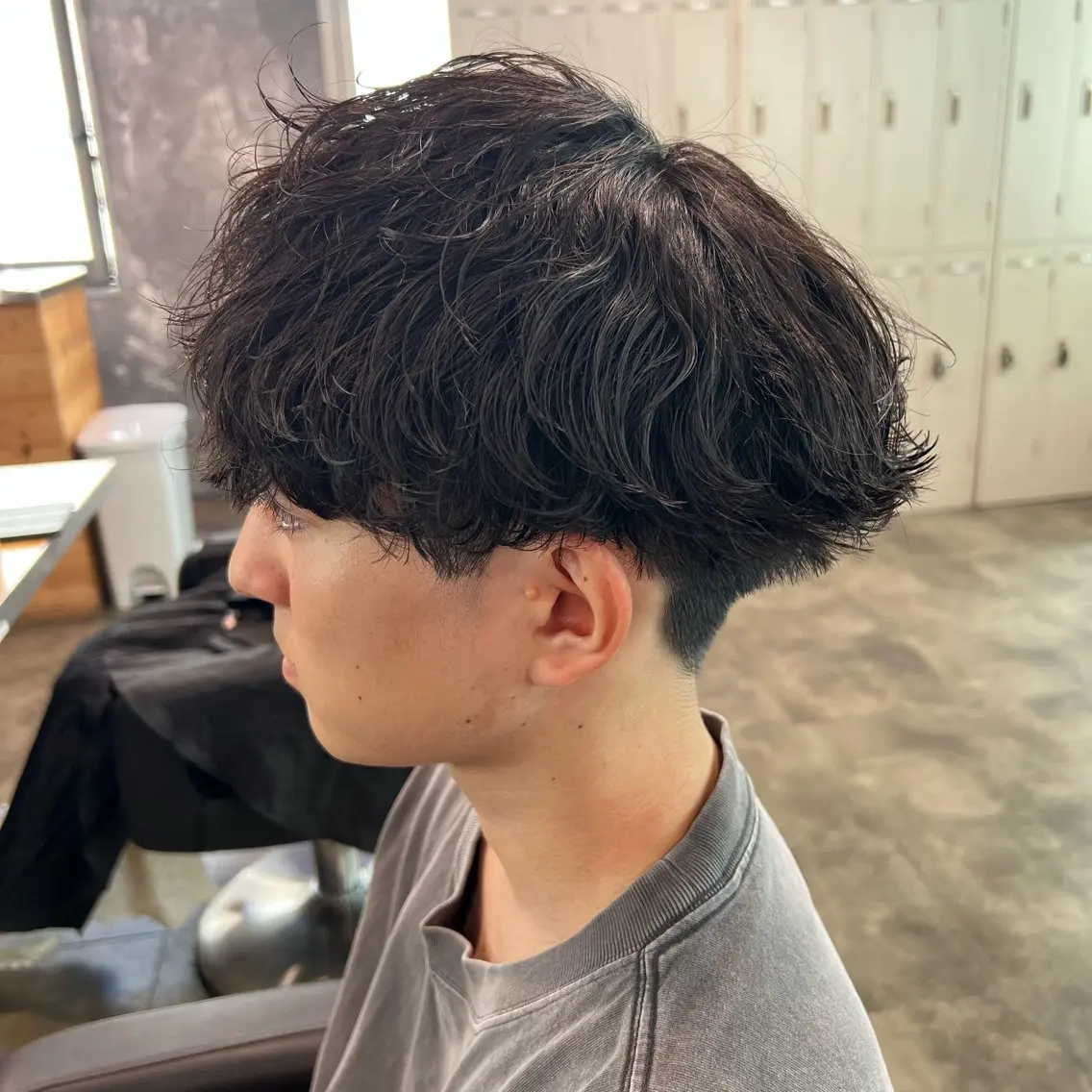 ショート カラー パーマ ヘアアレンジ メンズ キッズ メンズパーマ 波巻きパーマ 🔷横浜1のパーマ 職人🔷将太郎のヘアスタイル