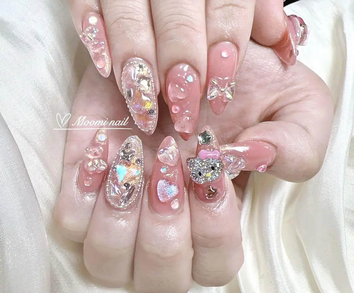 ネイル 長さ出し ジェルネイル グラデーション 韓国ネイル マグネットネイル moomi nail スカルプ専門のネイルデザイン