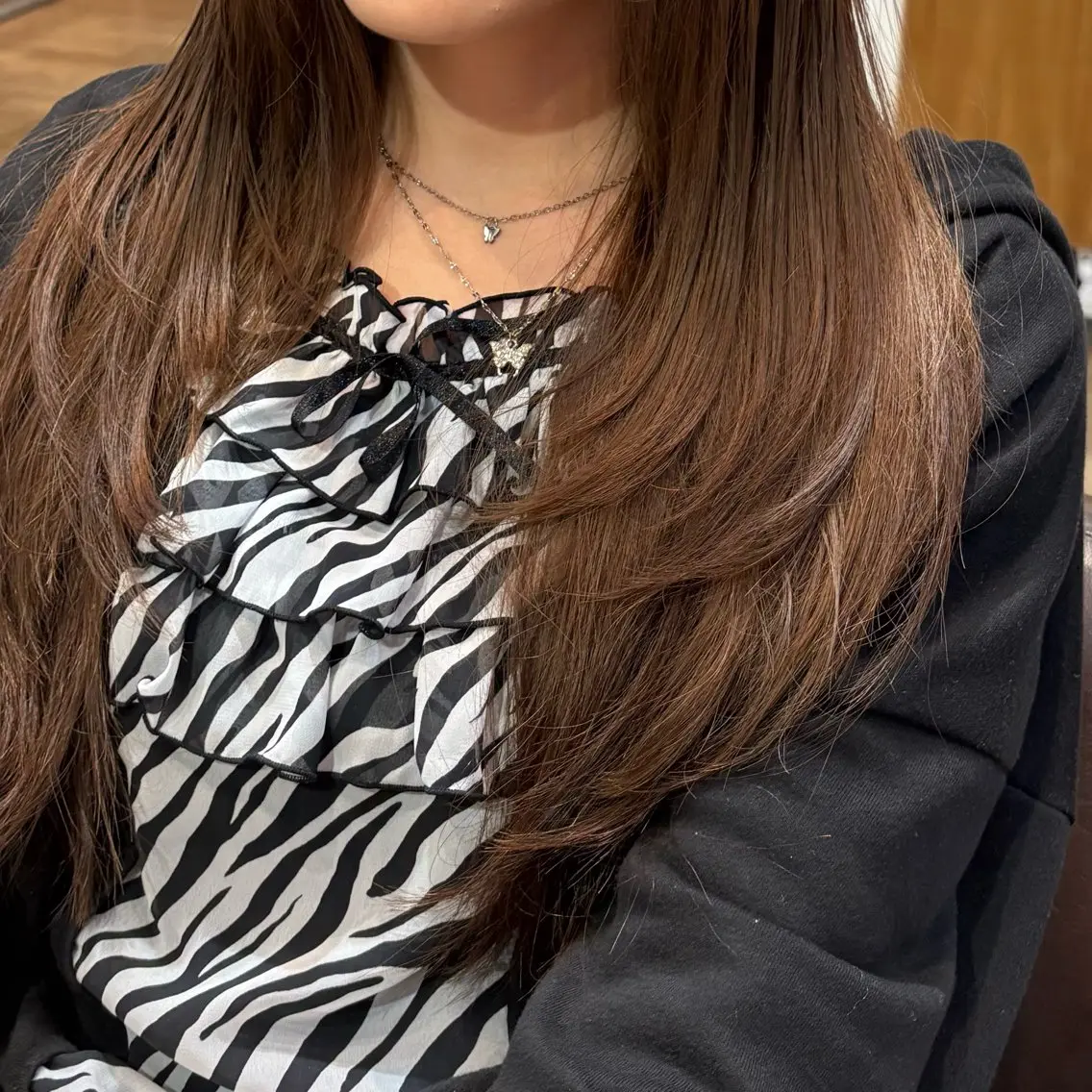 ロング カラー ブラウンカラー 透明感カラー トリートメント ヘッドスパ RINNO🌷透明感 カラー/髪質改善のヘアスタイル