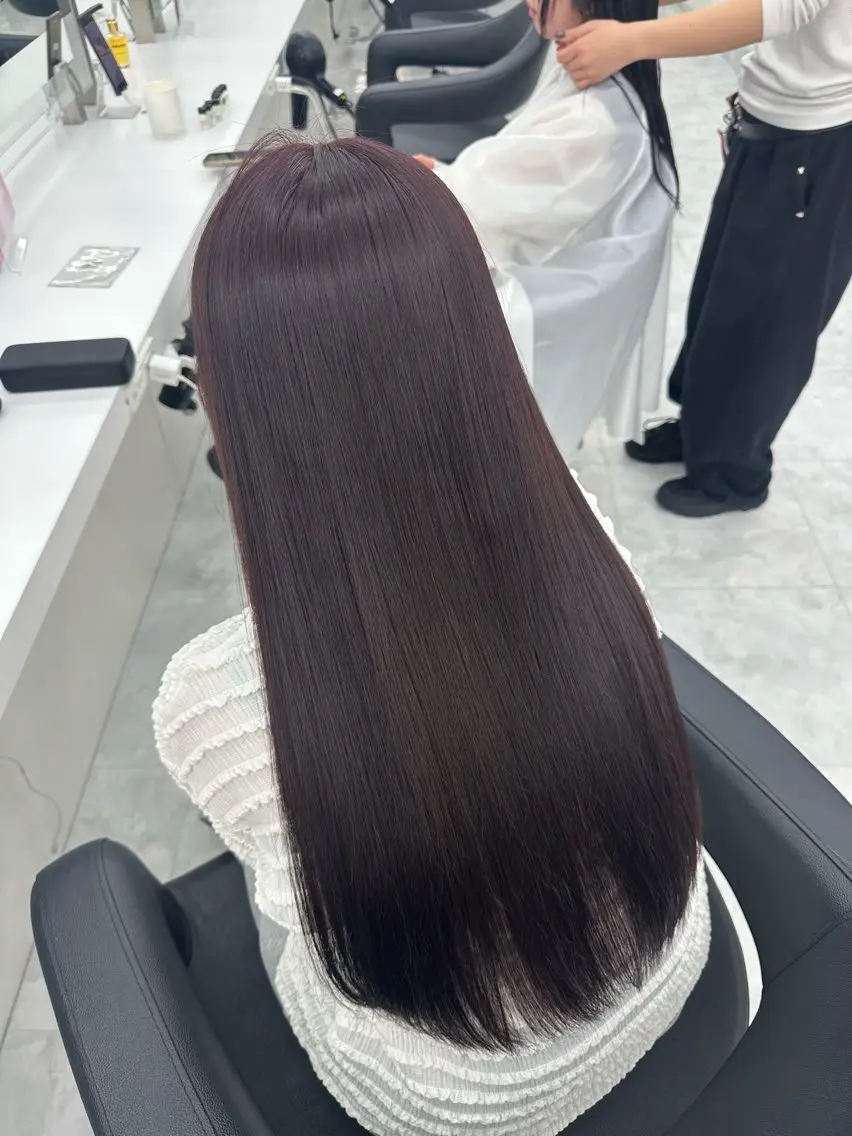 ロング ヘアカラー トリートメント ヘッドスパ ヘアセット rio🧚🏻‍♀️ 暖色/グレージュのヘアスタイル