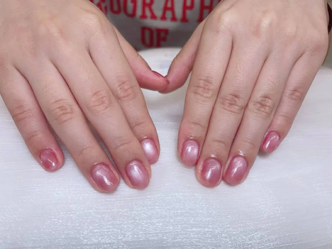 ネイル チークネイル ドット フレンチネイル グラデーション 韓国ネイル ハンドネイル Minette nailrinrinのネイルデザイン