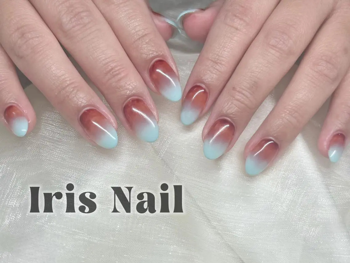 ネイル グラデーション ニュアンスネイル ハンドネイル ハンドケア 🍒IRIS Nail🌸のネイルデザイン