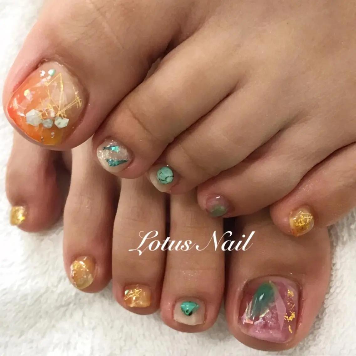 ネイル アートネイル フットネイル Lotus Nailのネイルデザイン